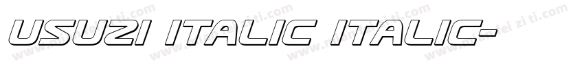 Usuzi Italic Italic字体转换